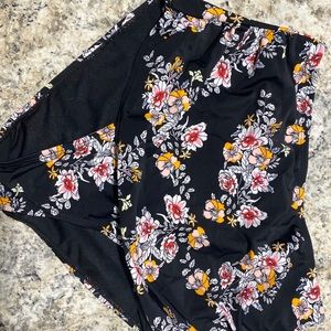 Floral high waisted bikini bottoms